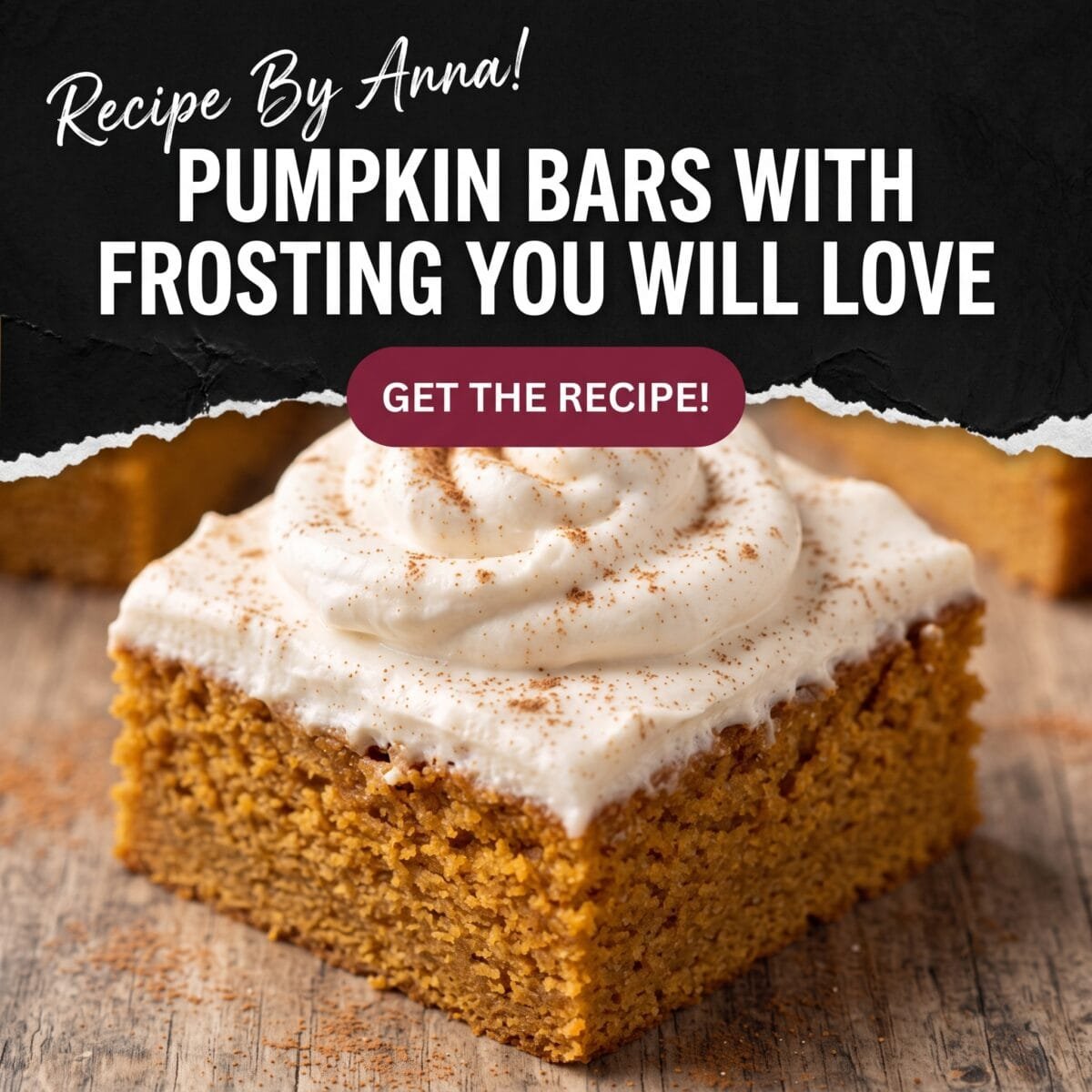 Pumpkin Bars with Cream Cheese Frosting