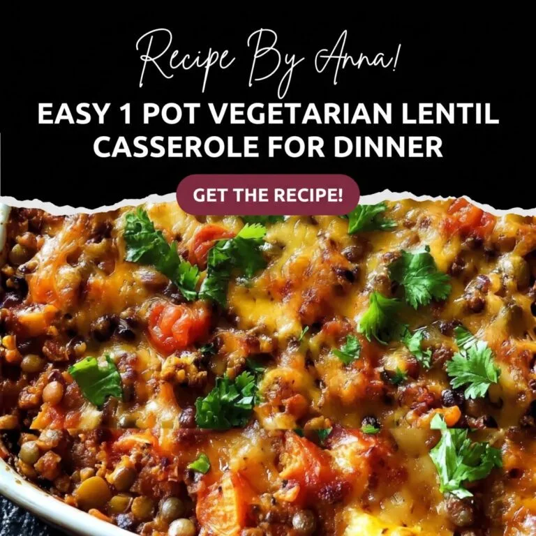 Easy 1-Pot Vegetarian Lentil Casserole for Dinner