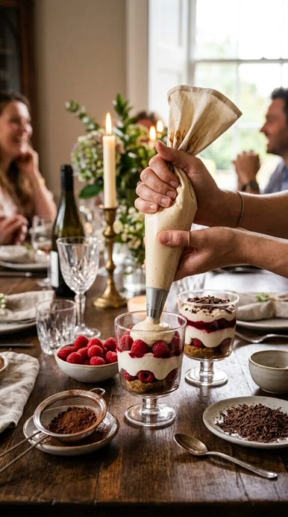 Espresso Mascarpone Mousse With Raspberries