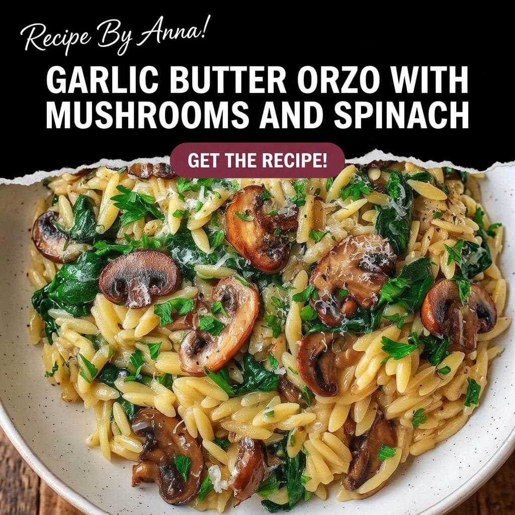 Garlic Butter Orzo with Mushrooms