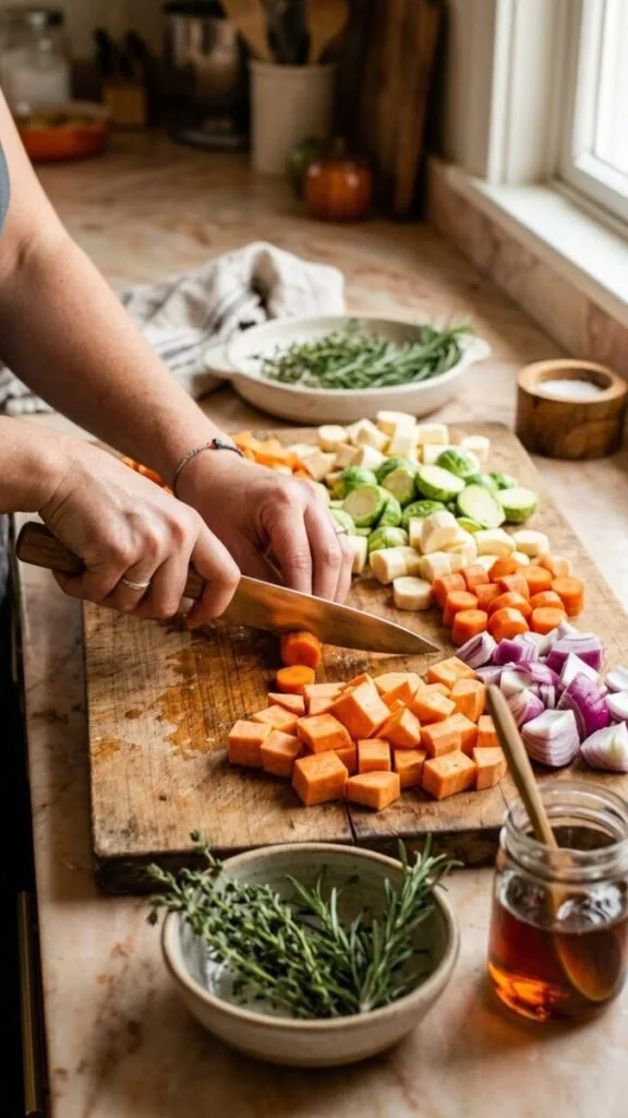 Maple Roasted Thanksgiving Veggies