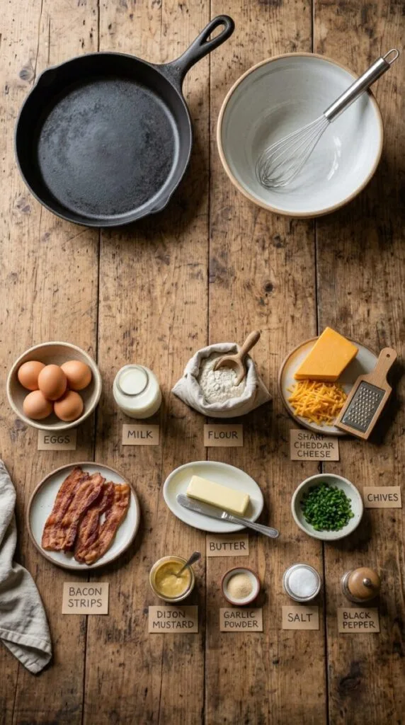 Cheddar Bacon Dutch Baby