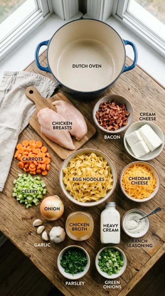 Creamy Crack Chicken Noodle Soup