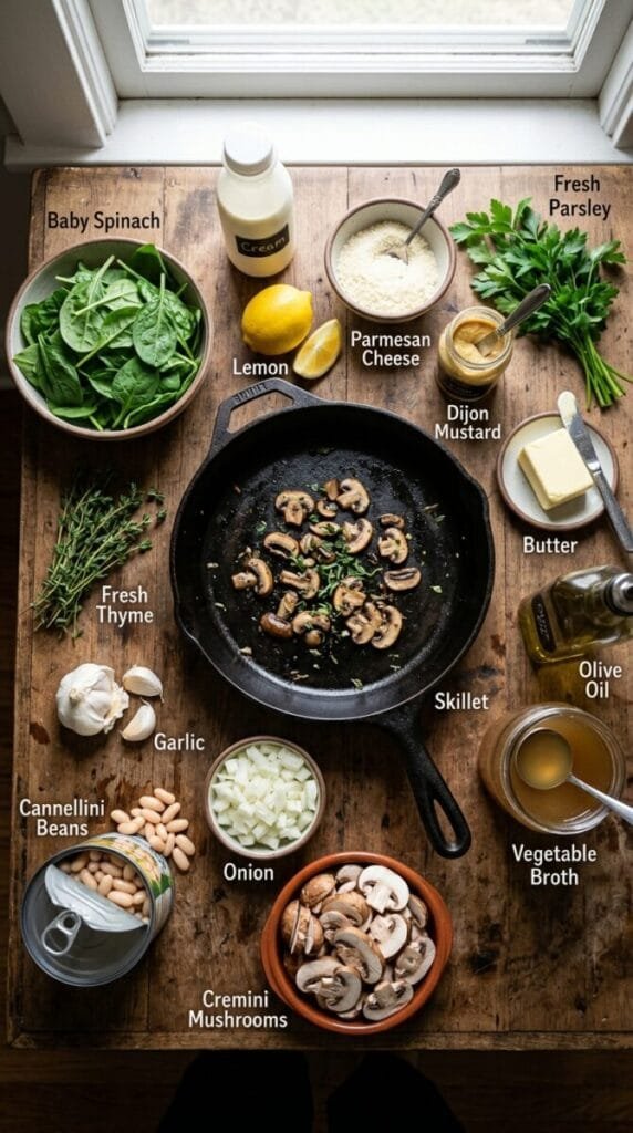 Creamy White Bean and Mushroom Skillet — One Pan, 30 Minutes, Deeply Satisfying