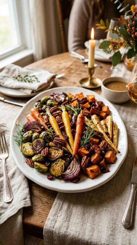 Maple Roasted Thanksgiving Veggies