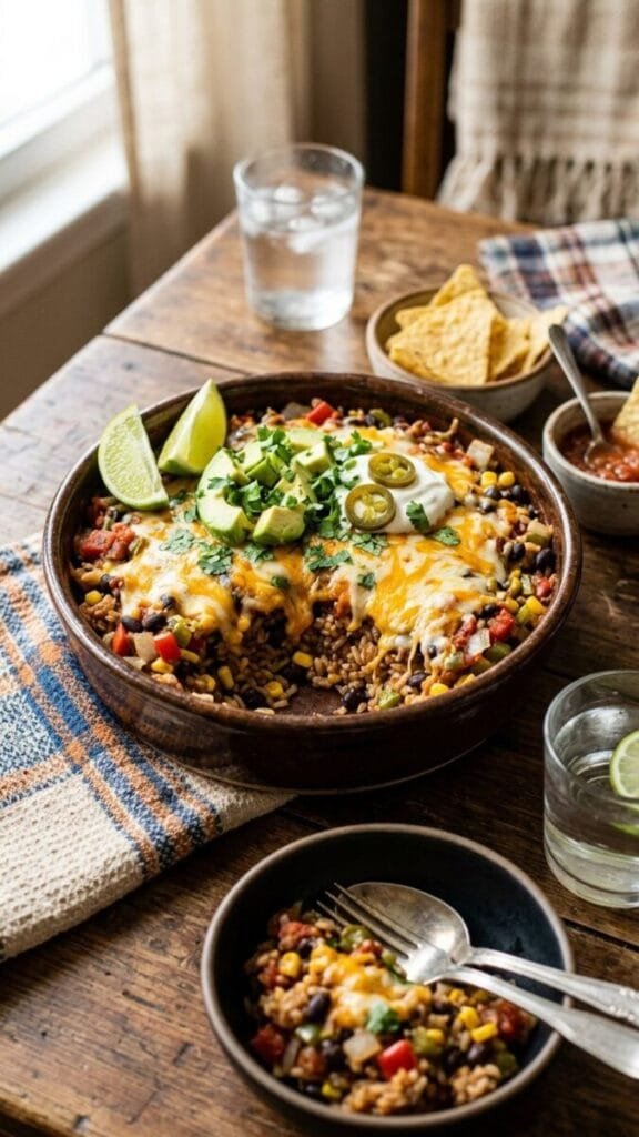Small Batch Chicken Enchilada Casserole for Two