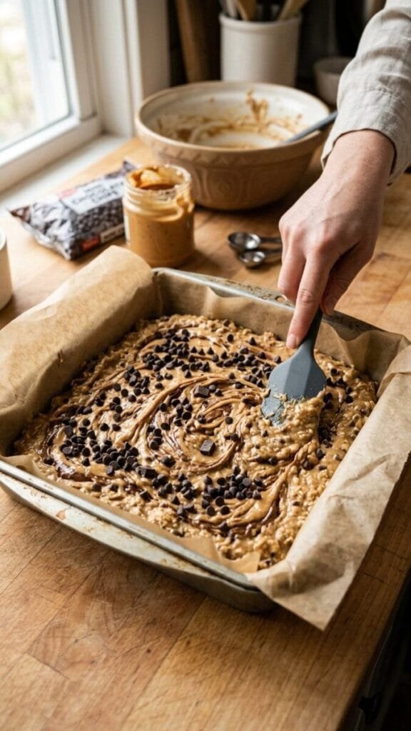 Peanut Butter Greek Yogurt Blondies