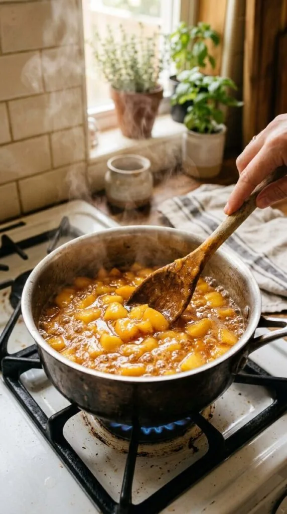 Peach Bourbon Vanilla Bean Ice Cream