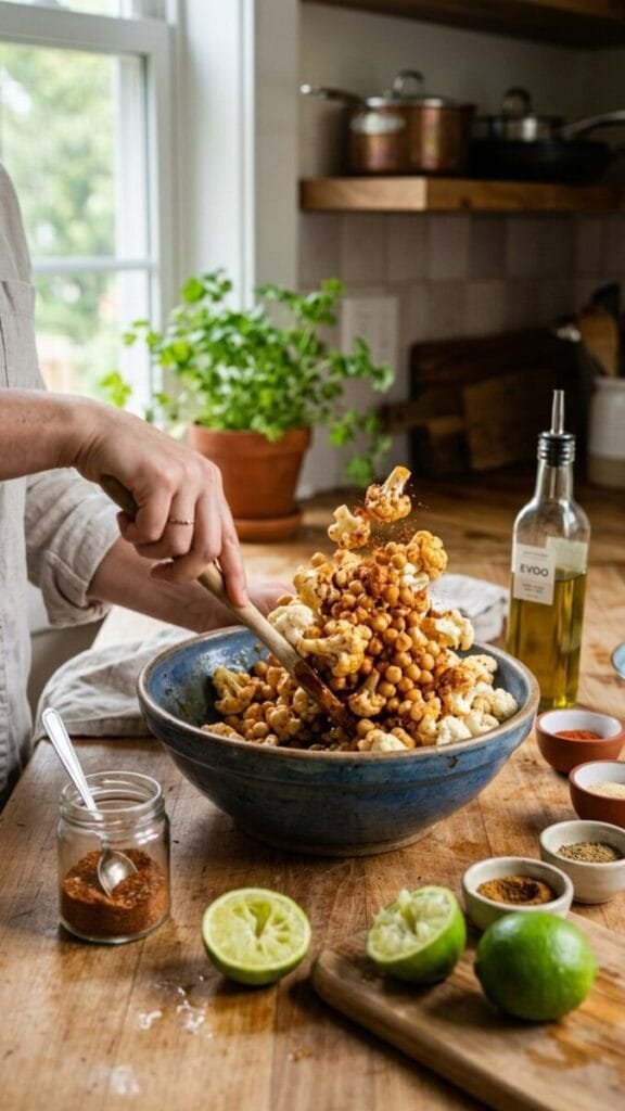Chili Lime Chickpea Cauliflower Wraps Recipe