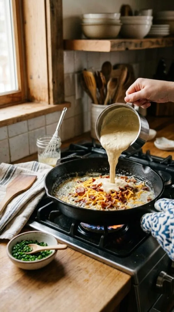 Cheddar Bacon Dutch Baby
