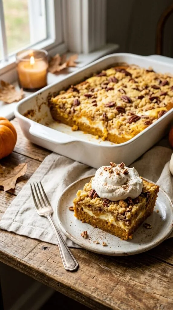Quick One-Pan Creamy Pumpkin Dump Cake for Autumn