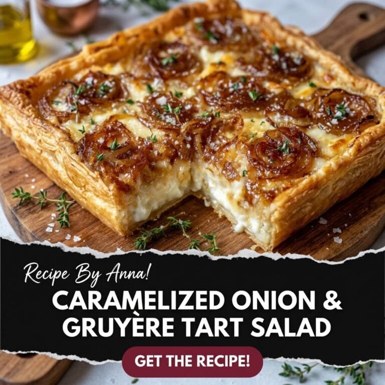 Caramelized Onion & Gruyรจre Tart Salad (Quick & Decadent) Caramelized Onion