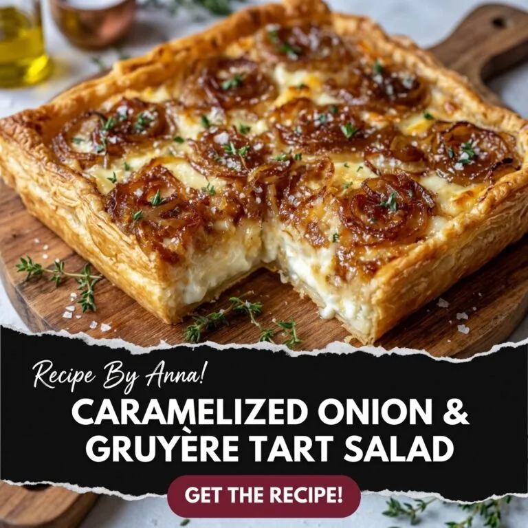 Caramelized Onion & Gruyรจre Tart Salad (Quick & Decadent) Caramelized Onion