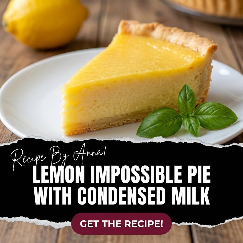 Lemon Impossible Pie with Condensed Milk
