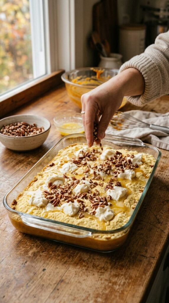 Quick One-Pan Creamy Pumpkin Dump Cake for Autumn