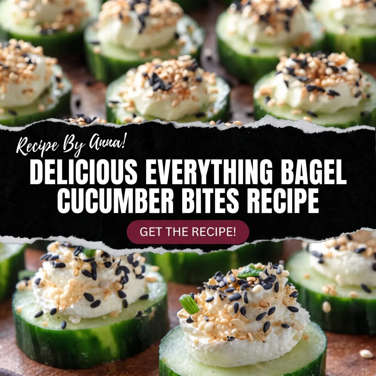 Delicious Everything Bagel Cucumber Bites Recipe