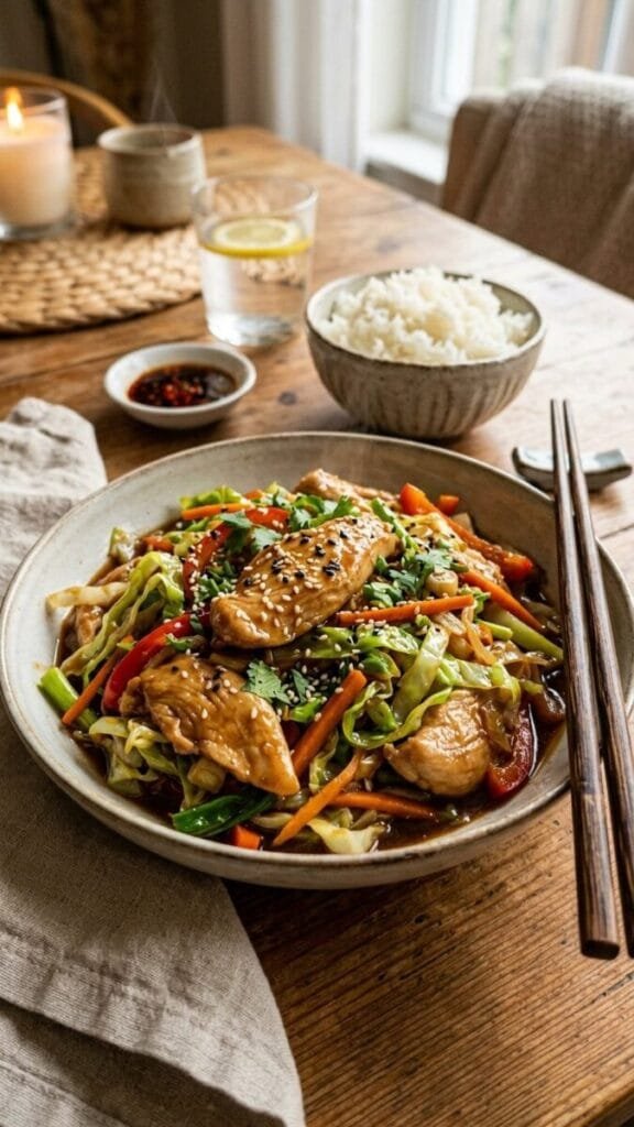 Delicious Chinese Chicken Cabbage Stir-Fry Recipe