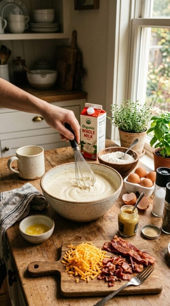 Cheddar Bacon Dutch Baby