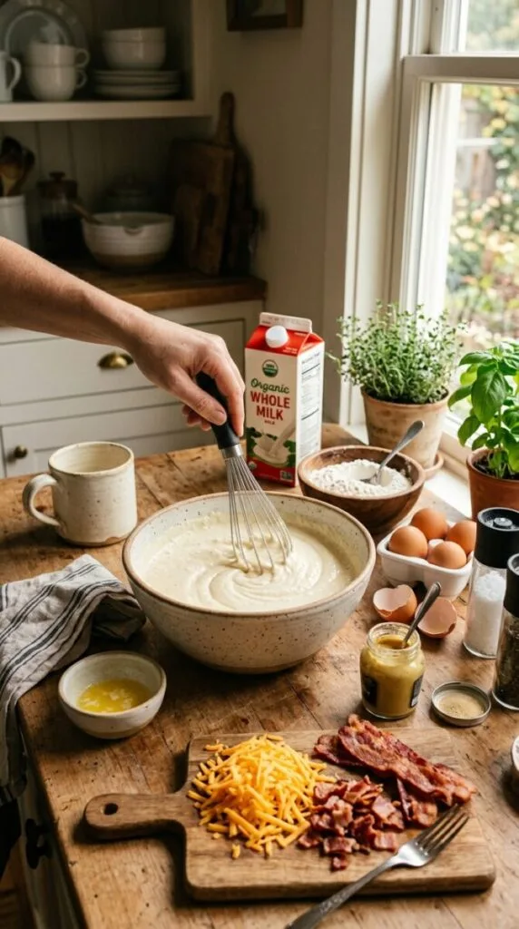 Cheddar Bacon Dutch Baby