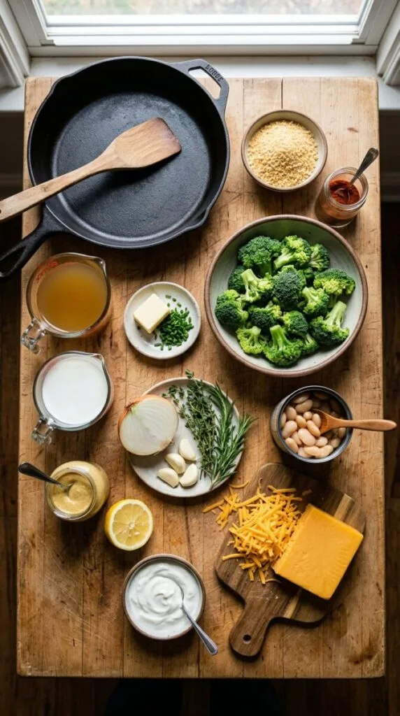Broccoli-Cheddar Butter Beans Recipe