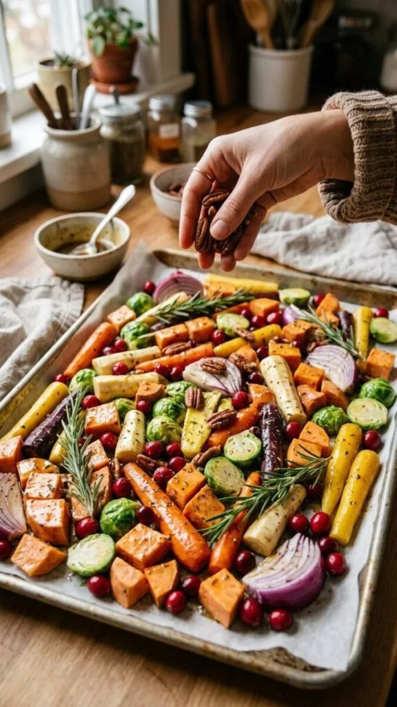 Maple Roasted Thanksgiving Veggies