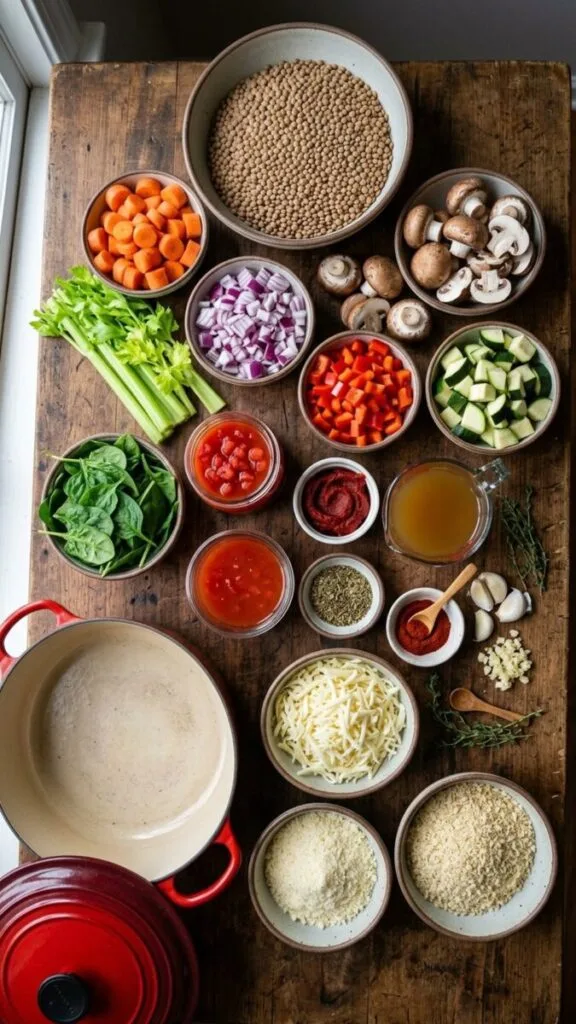 Easy 1-Pot Vegetarian Lentil Casserole for Dinner