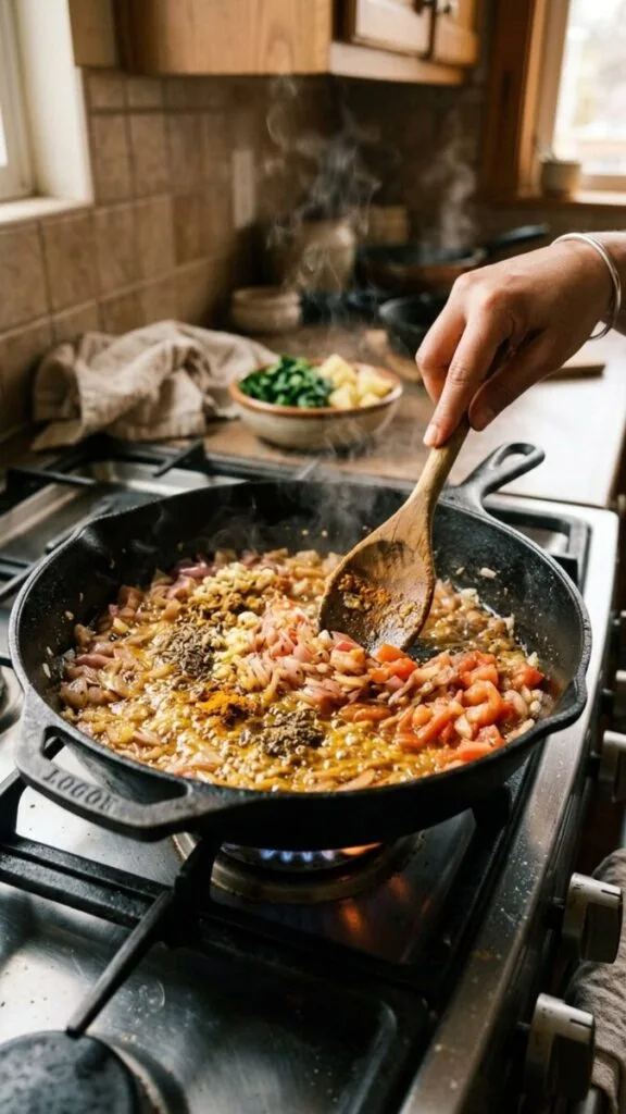 Healthy Potato Spinach Curry