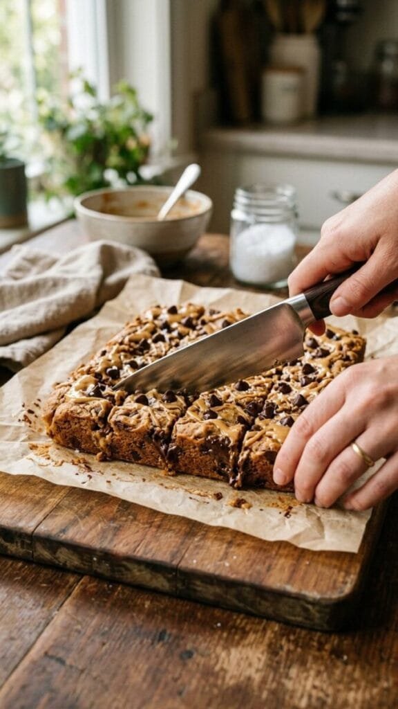 Peanut Butter Greek Yogurt Blondies