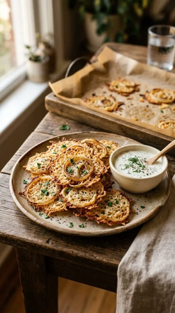 Crispy Onion Parmesan Chips Recipe