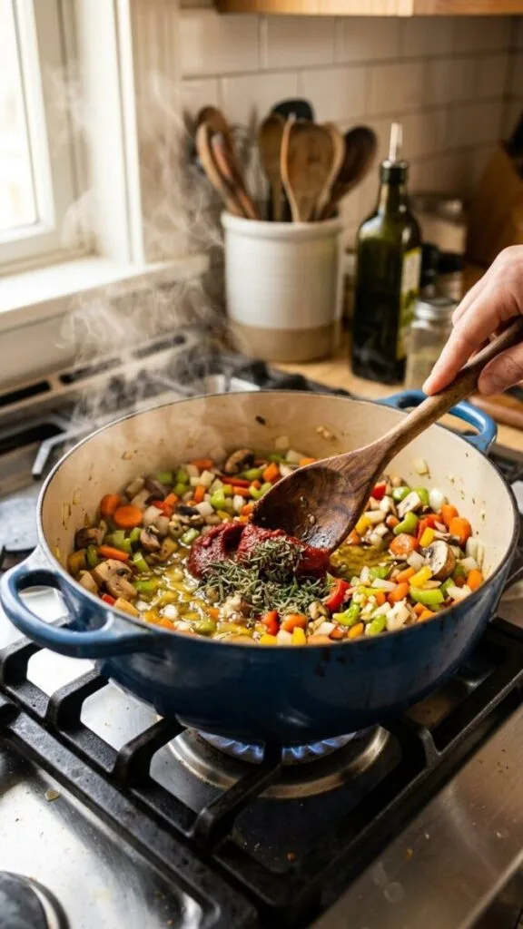Easy 1-Pot Vegetarian Lentil Casserole for Dinner