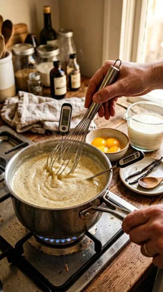 Peach Bourbon Vanilla Bean Ice Cream