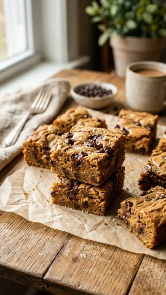 Peanut Butter Greek Yogurt Blondies