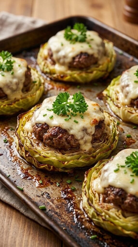 Easy Oven-Baked Cabbage Burgers
