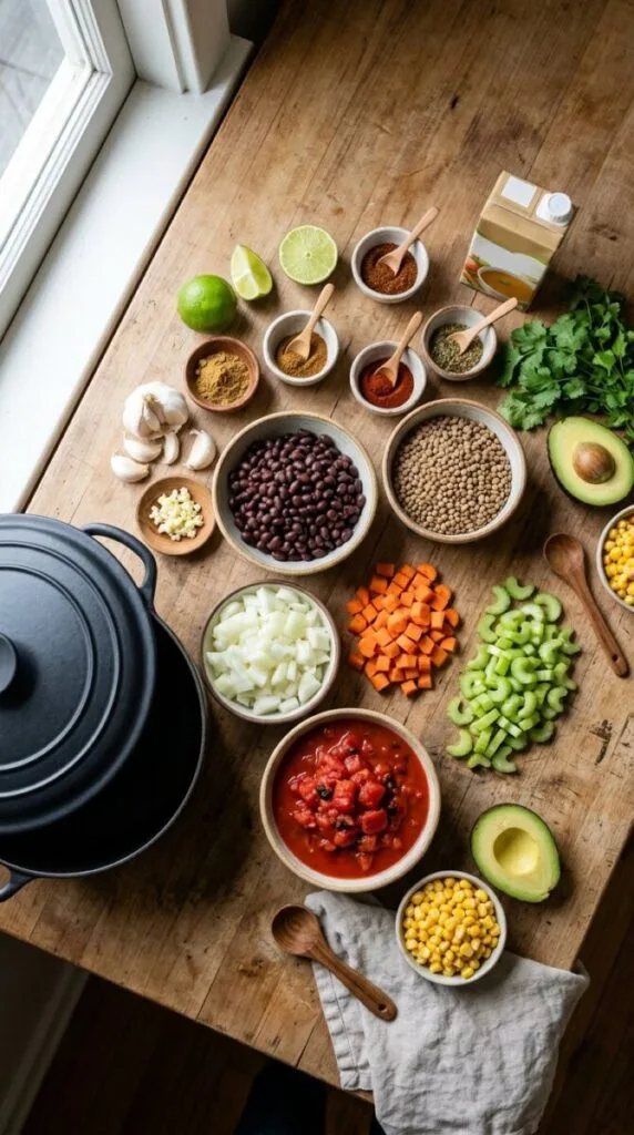 Protein-Packed Black Bean and Lentil Soup