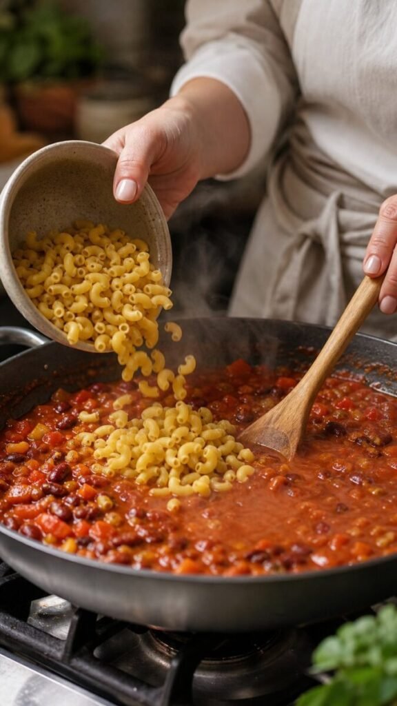 Cozy Vegetarian Chili Mac