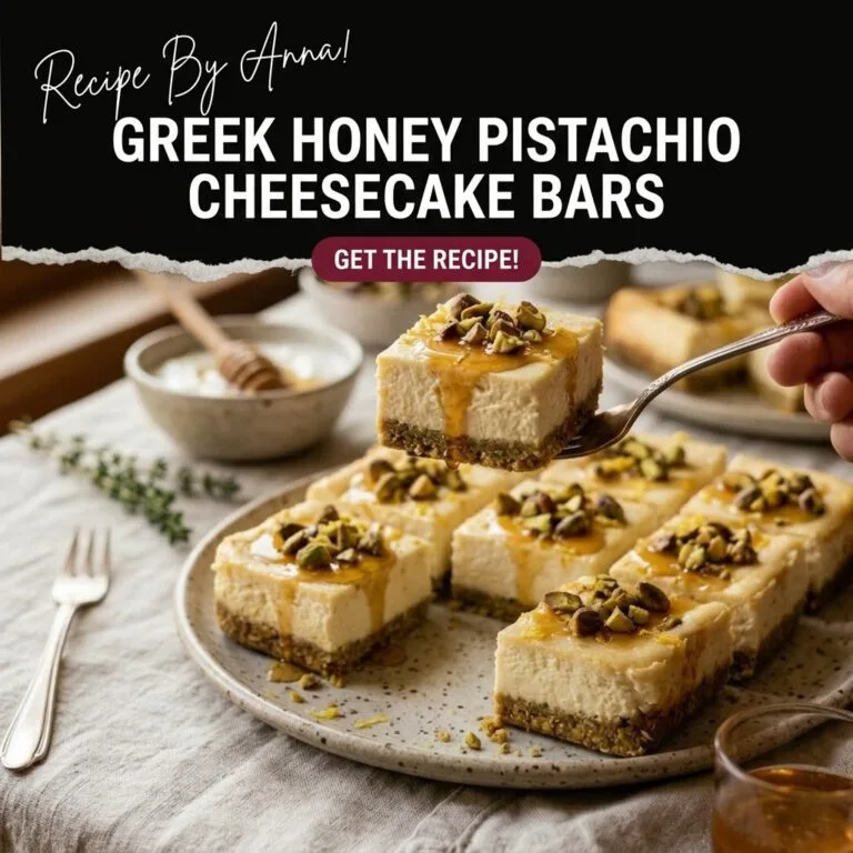 Greek Honey Pistachio Cheesecake Bars Greek Honey Pistachio Cheesecake Bars