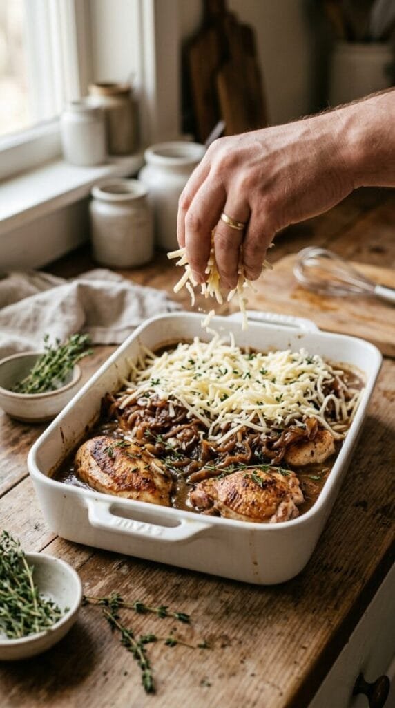 Quick French Onion Chicken Bake