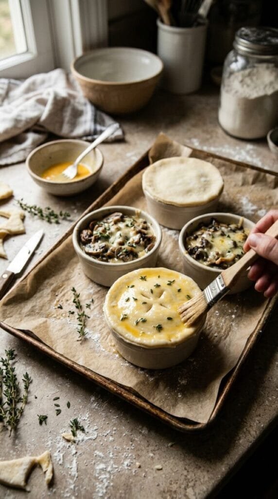 Mini Mushroom and Gruyère Pot Pies