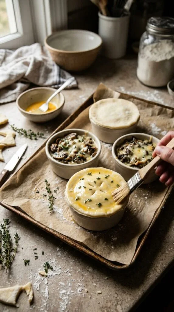 Mini Mushroom and Gruyère Pot Pies