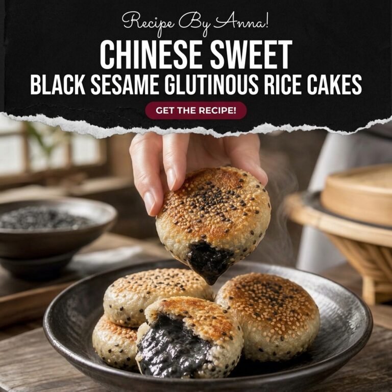 Chinese Sweet Black Sesame Glutinous Rice Cakes Recipe Chinese Sweet Black Sesame Glutinous Rice Cakes Recipe