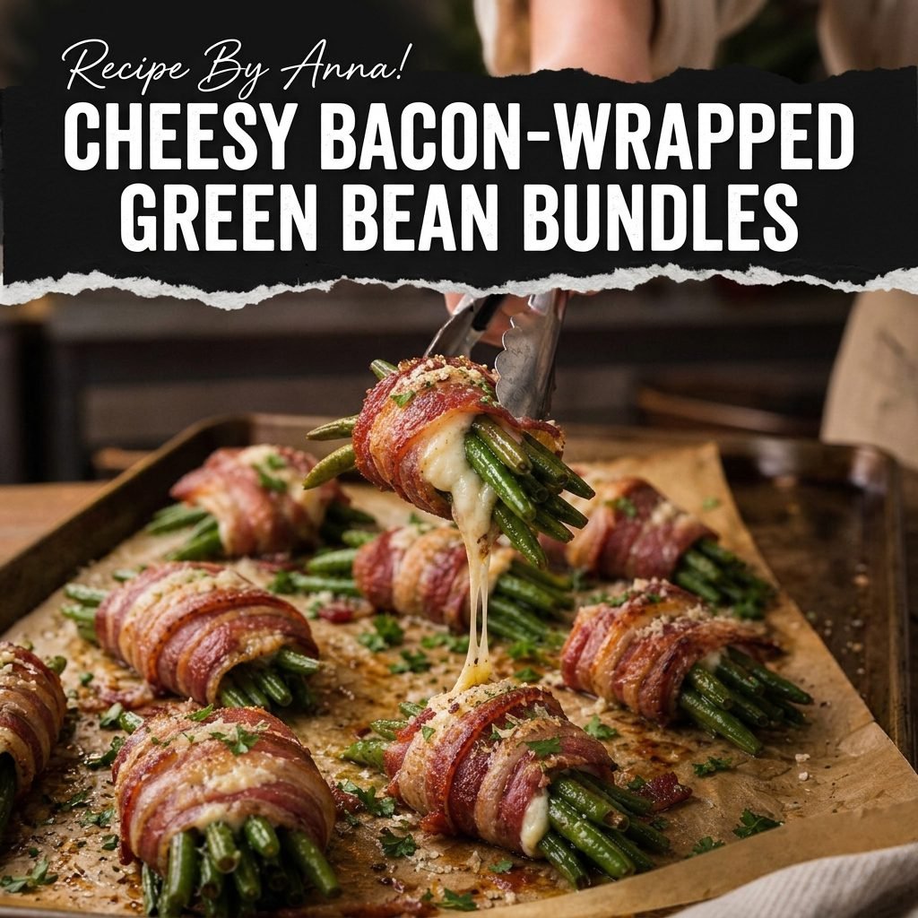 Cheesy Bacon-Wrapped Green Bean Bundles