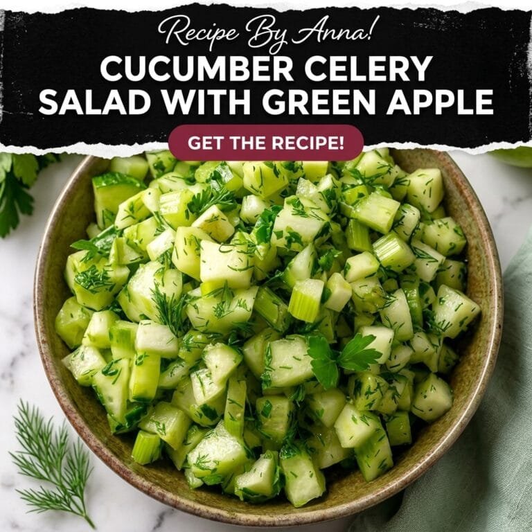 Simple Cucumber Celery Salad with Green Apple