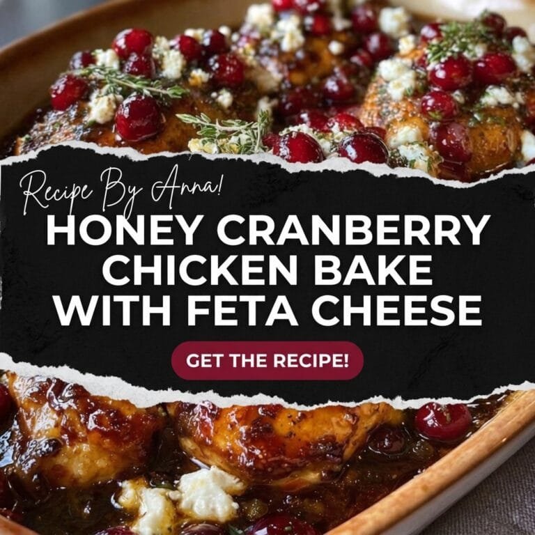 Honey Cranberry Chicken Bake with Feta