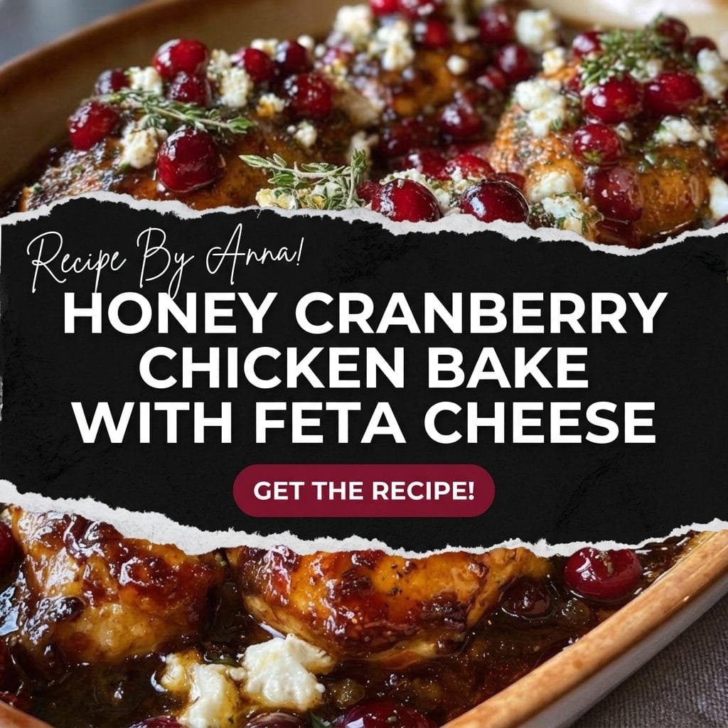 Honey Cranberry Chicken Bake with Feta