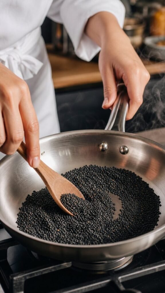 Chinese Sweet Black Sesame Glutinous Rice Cakes Recipe