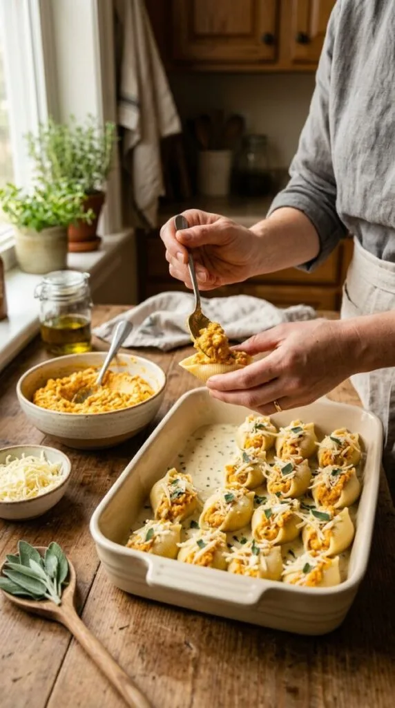 Pumpkin & Gouda Stuffed Shells