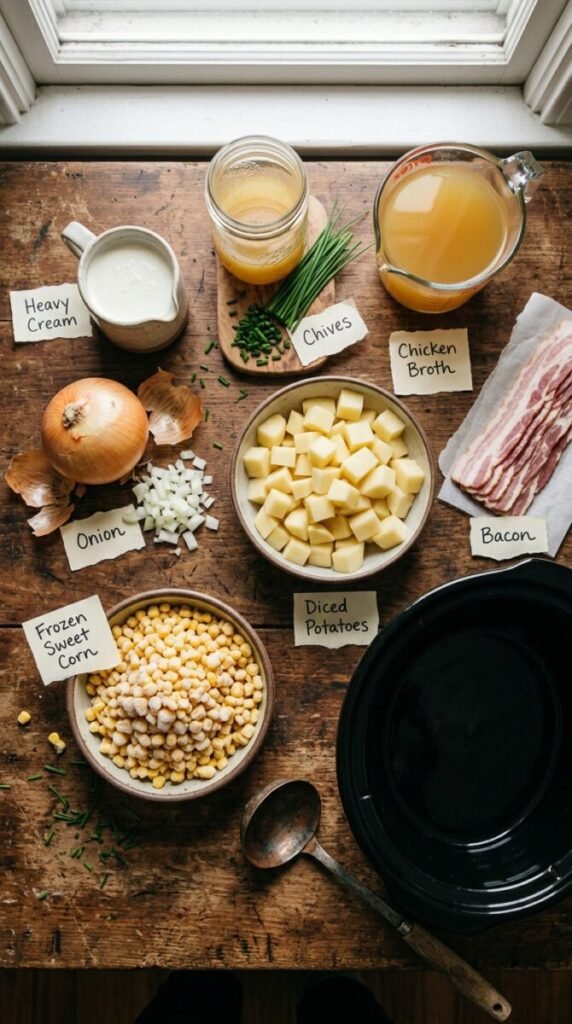 5-Ingredient Slow Cooker Corn Chowder Recipe