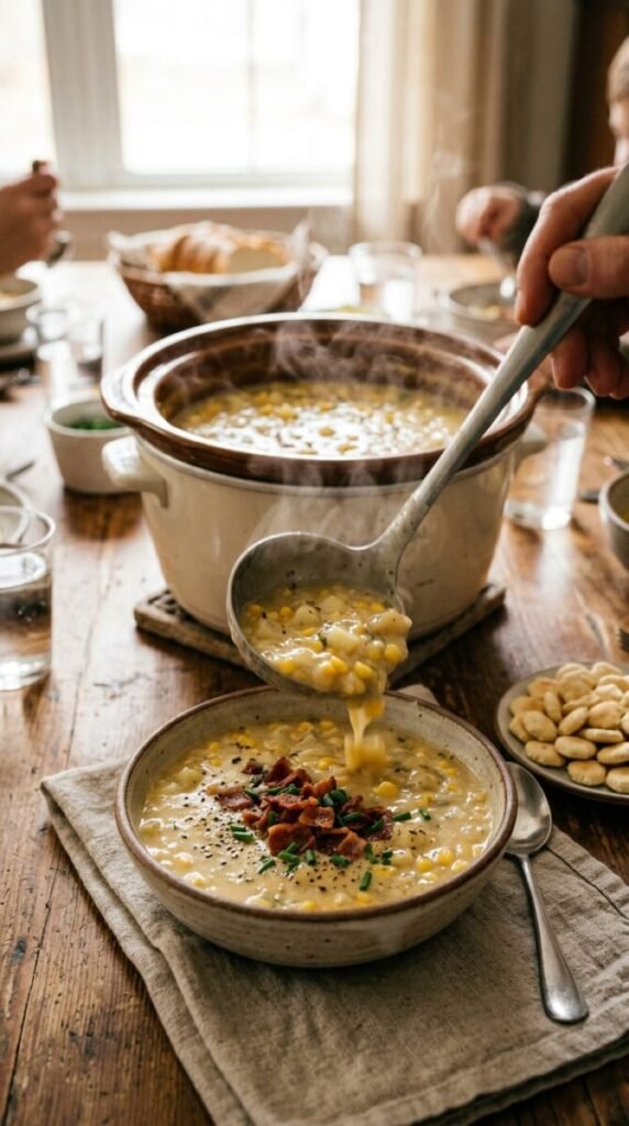 5-Ingredient Slow Cooker Corn Chowder Recipe