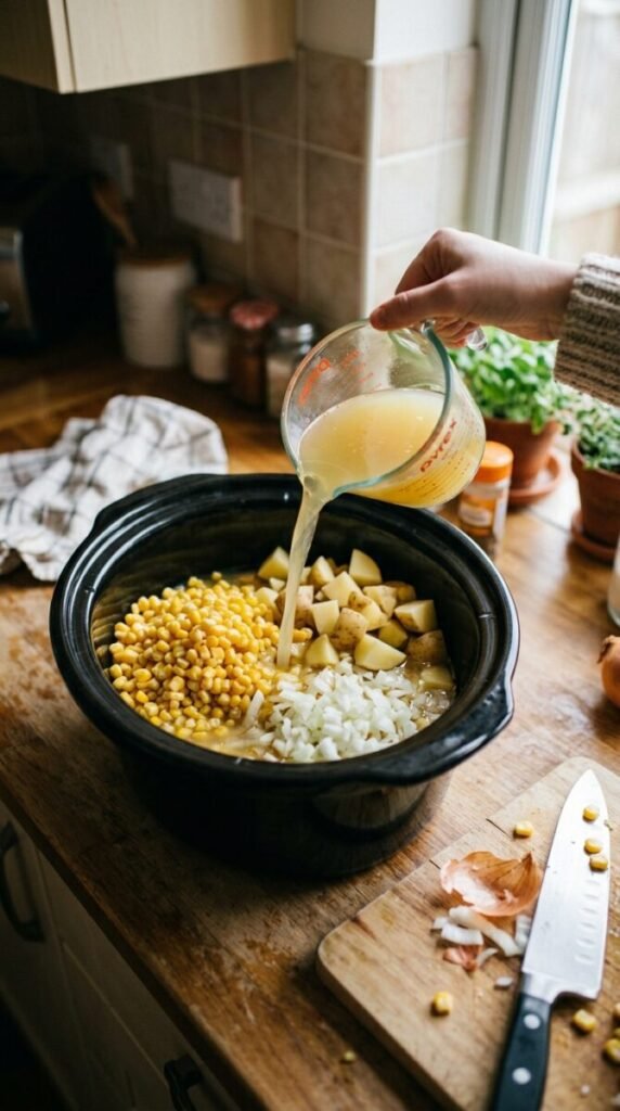 5-Ingredient Slow Cooker Corn Chowder Recipe