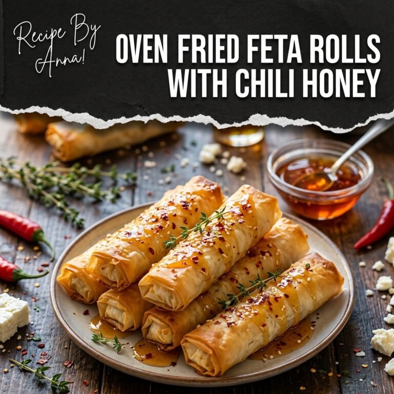 Oven Fried Feta Rolls With Chili Honey